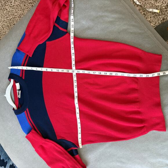 VTG80s Obermeyer ParkCity Wool Apres Ski Sweater Red  XL GaperDay Cabincore - Picture 5 of 8